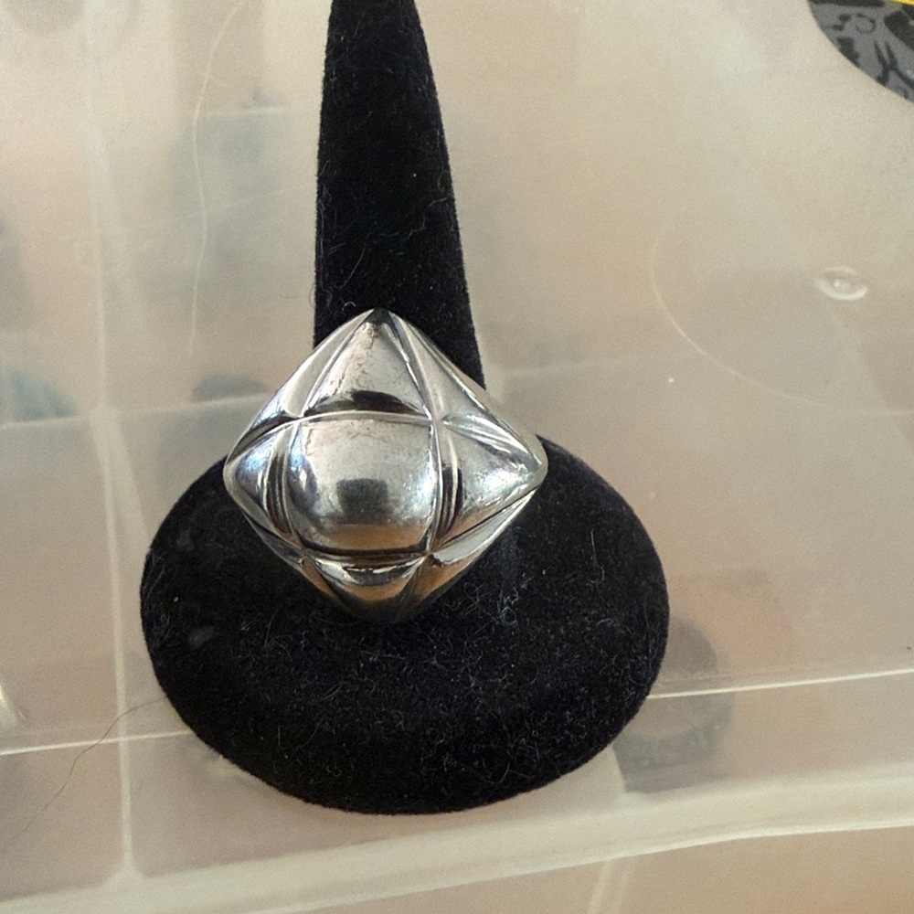 Sterling Silver Geometric Women's Ring